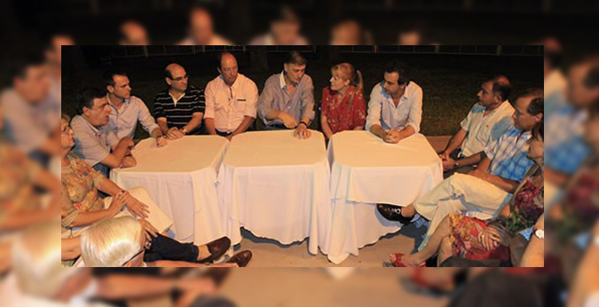 Binner, Sanz, Stolbizer, Javkin, Juez y Tumini se reunieron en Rosario