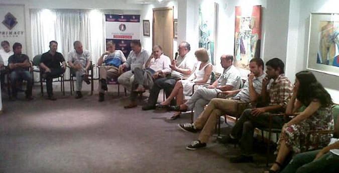 Reunión del FAP en Mar del Plata con la presencia de Binner