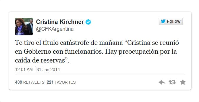 LA PRESIDENTA CONFUNDE GOBERNAR CON COMUNICAR