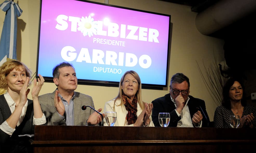 STOLBIZER Y GARRIDO PRESENTANDO LISTA DE CANDIDATOS A DIPUTADOS Y A PARLASUR
