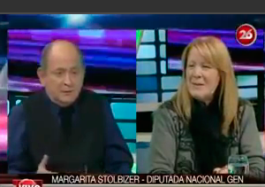 Margarita Stolbizer con Chiche Gelblung 26/7/16