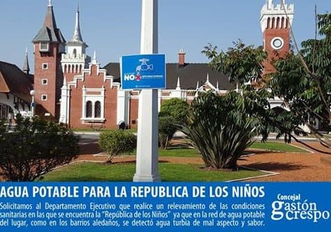 PIDEN PROVISIÓN DE AGUA POTABLE PARA LA “REPUBLICA DE LOS NIÑOS”