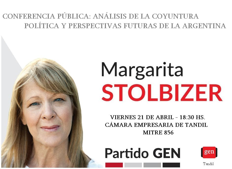 VIERNES 21/4 18.30 hs STOLBIZER EN TANDIL