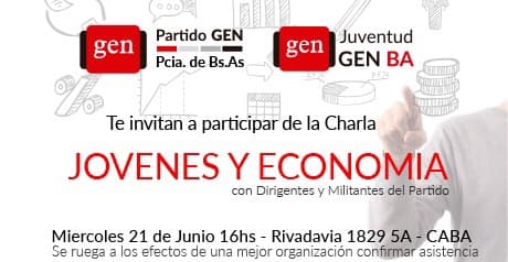 Miercoles 21 16hs – JOVENES Y ECONOMIA