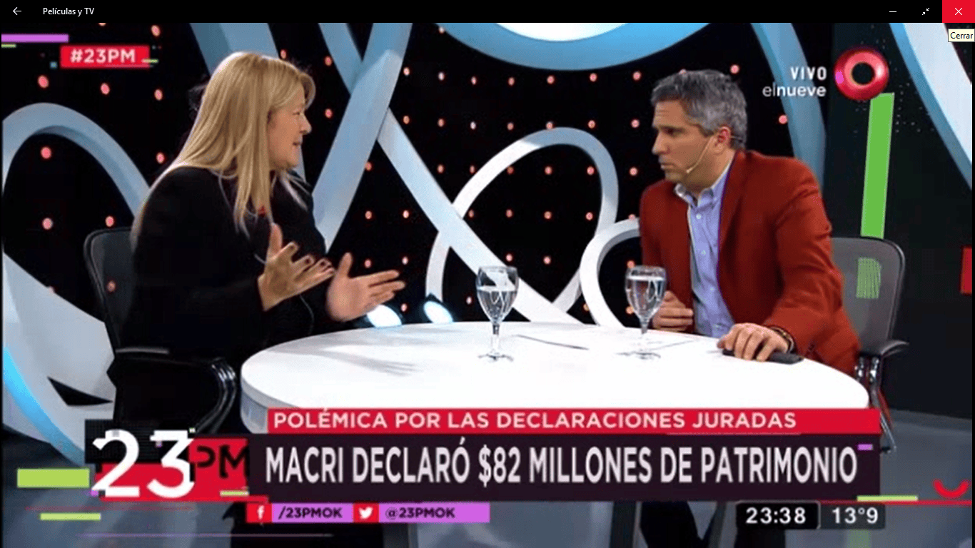 Margarita Stolbizer en 23PM por Canal Nueve 1/08/17