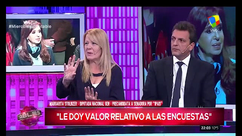 Margarita Stolbizer – Sergio Massa en INTRATABLES 02/08/17