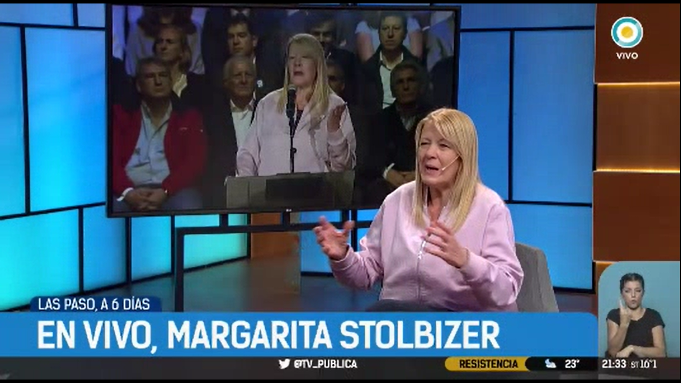 Margarita Stolbizer en La TV PÚBLICA NOTICIAS 7/08/17