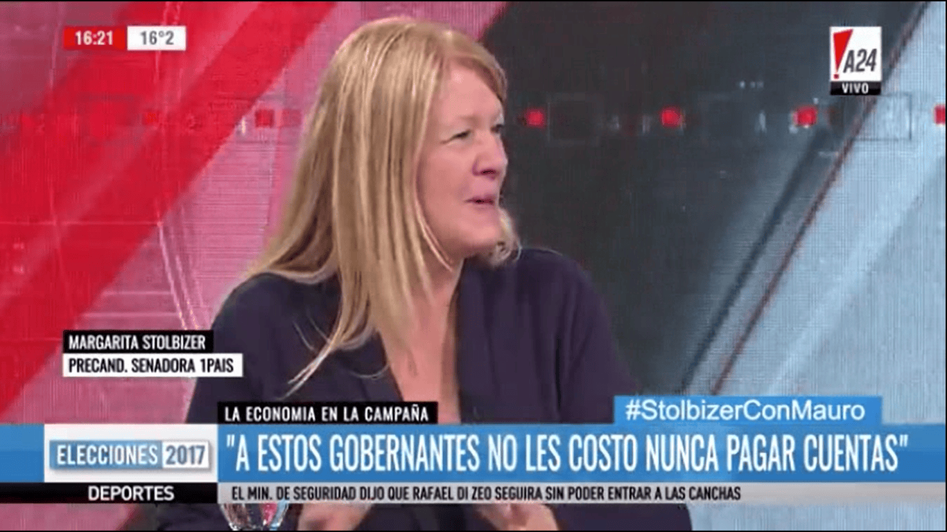 Margarita Stolbizer con Mauro Viale en A24 10/08/17