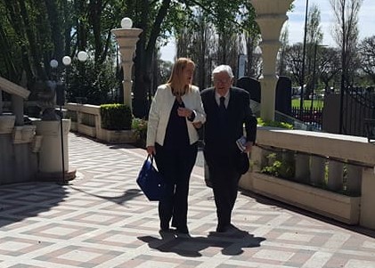 Stolbizer y Sabat en el Museo del Humor