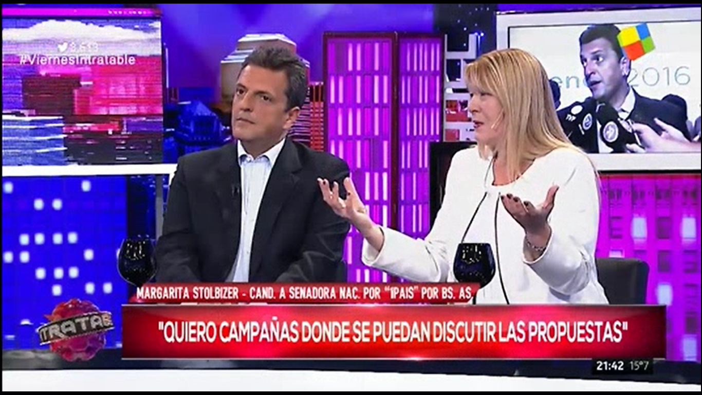 Margarita Stolbizer – Sergio Massa en INTRATABLES 13/10/17