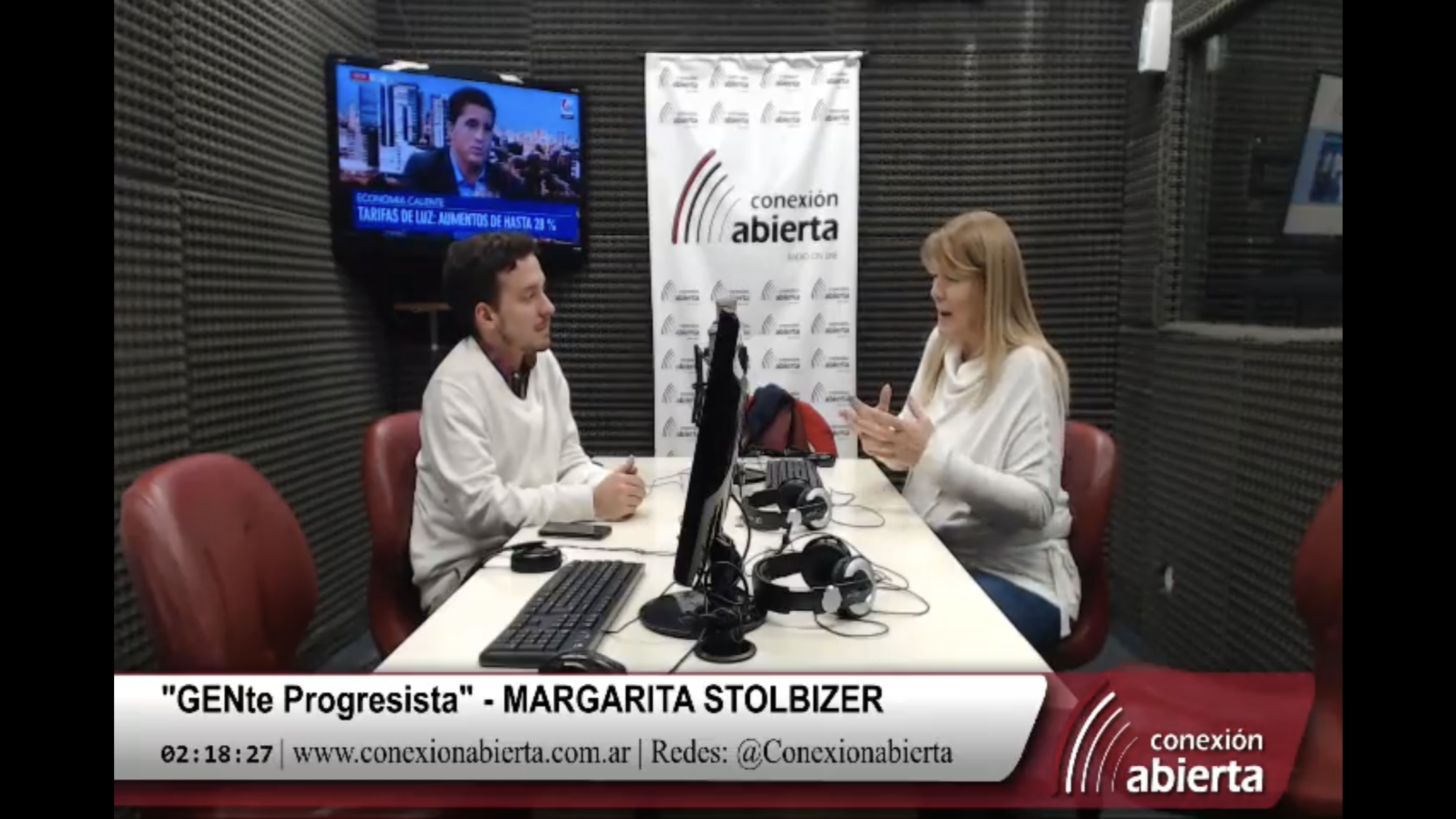 STOLBIZER CONVERSO CON MIRTA PETROCINI, PRESIDENTA DE LA FEB
