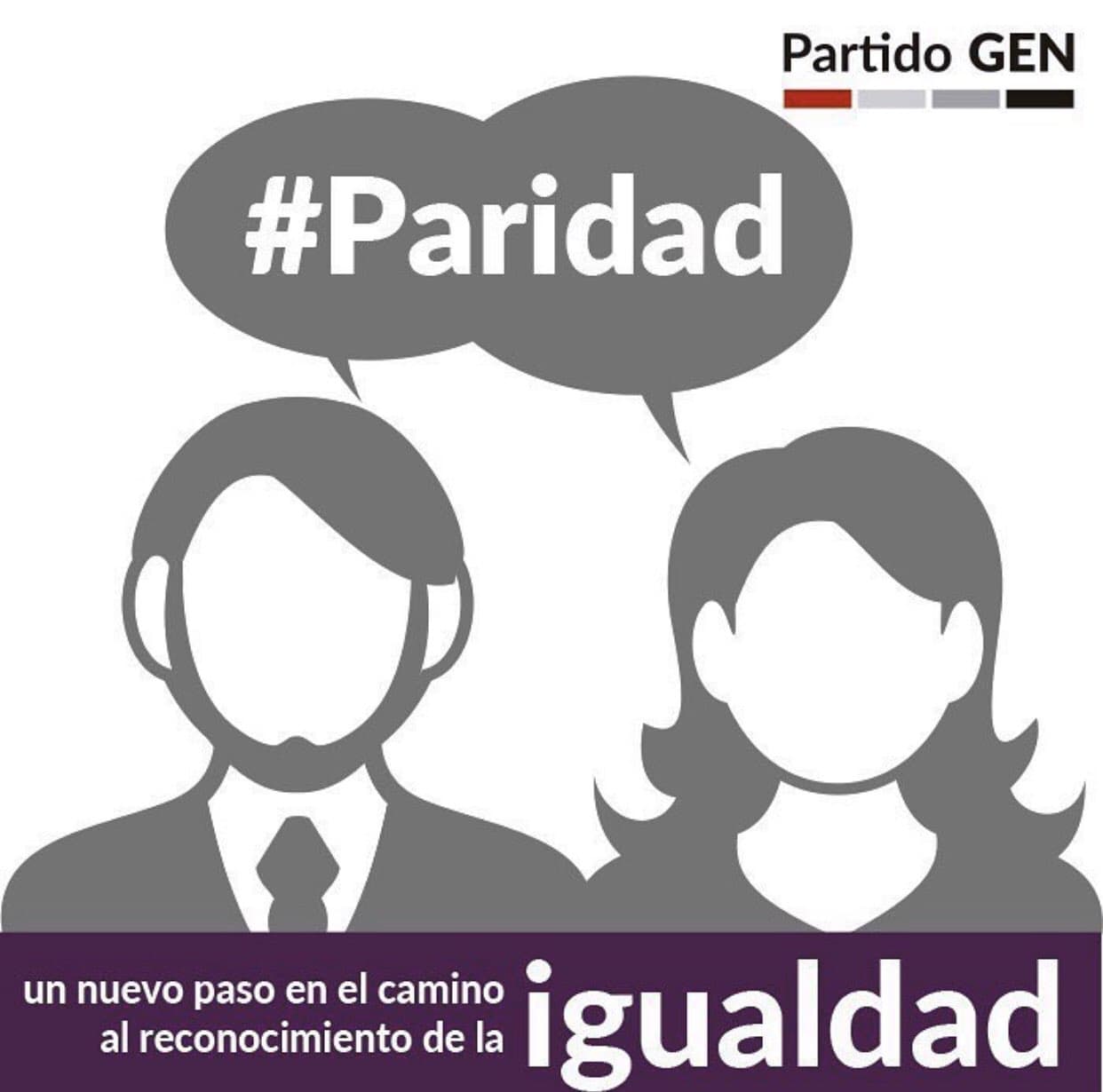 EL PARTIDO GEN RECLAMA SE CUMPLA LEY DE PARIDAD