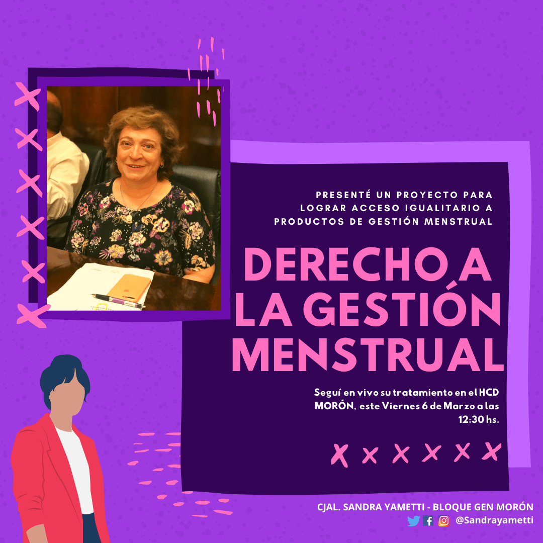 HAY DERECHO A LA GESTIÓN MENSTRUAL EN MORÓN