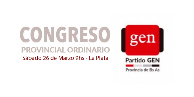 CONGRESO ORDINARIO DEL PARTIDO GEN DE LA PCIA. DE BUENOS AIRES