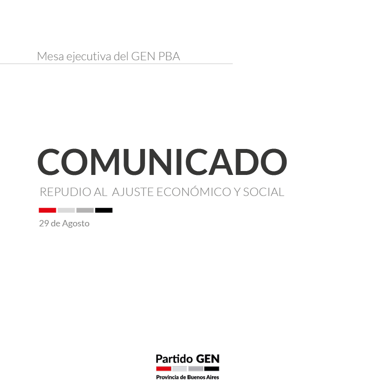 COMUNICADO | “REPUDIO EL AJUSTE ECONÓMICO Y SOCIAL”